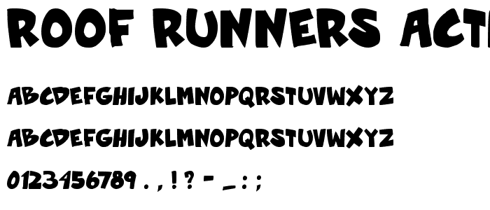 Roof runners active Bold font